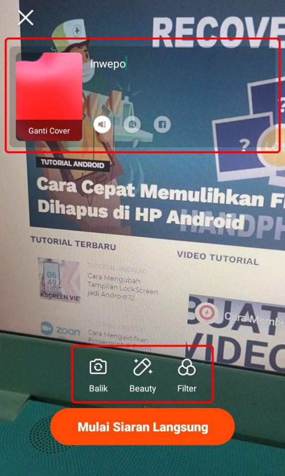 Cara Live atau Siaran Langsung di Snack Video