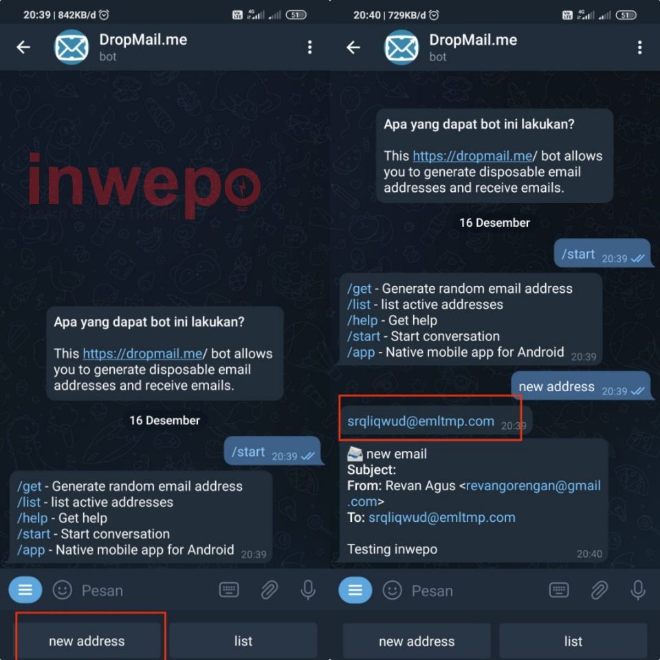 Cara Mudah dan Cepat Buat Email di Telegram 2