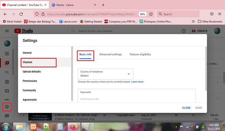 Cara Mengisi Kata Kunci di Channel YouTube 2