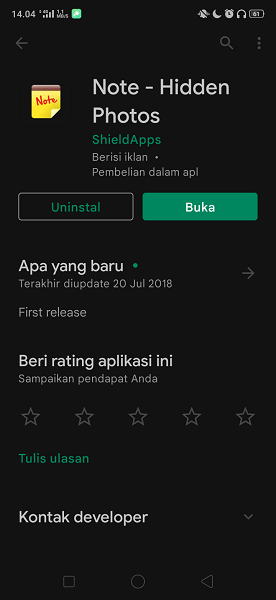 Aplikasi Note Hidden Photo