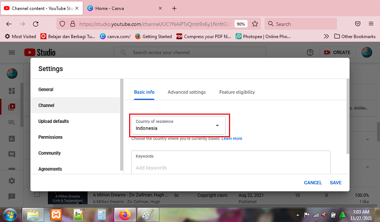Cara Mengisi Kata Kunci di Channel YouTube 3