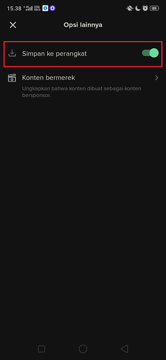 Cara Menyimpan video Tik Tok Otomatis ke Galeri