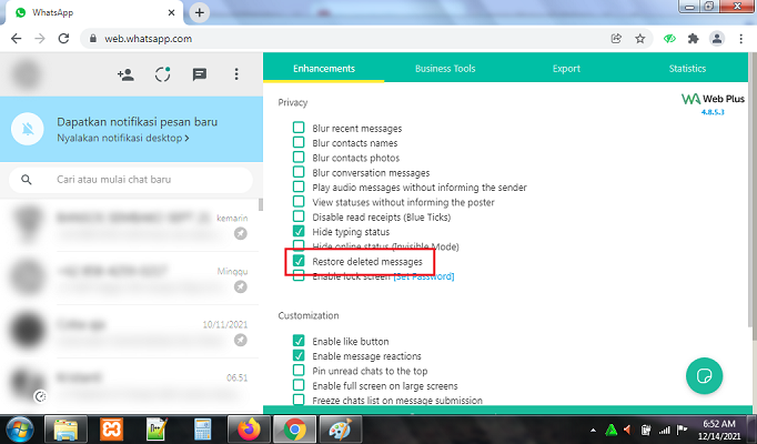 Cara Melihat Pesan yang Dihapus di WhatsApp Web 2