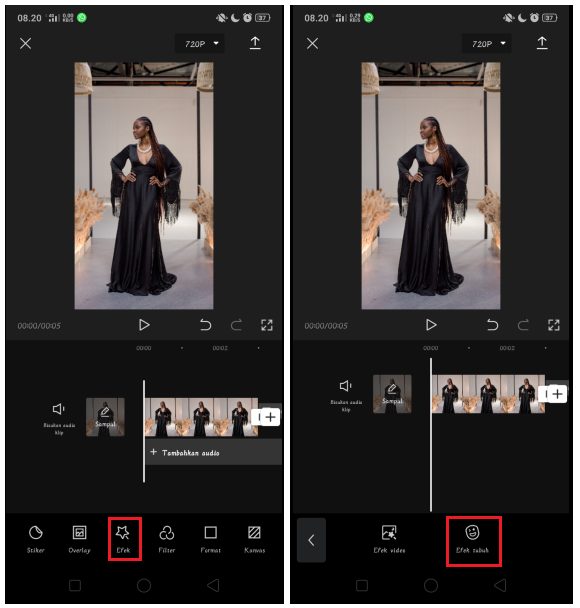 Cara Menampilkan Glowing Line Effect di CapCut