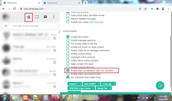 Cara Mengirimkan Pesan di WhatsApp Web Tanpa Menyimpan Nomor 