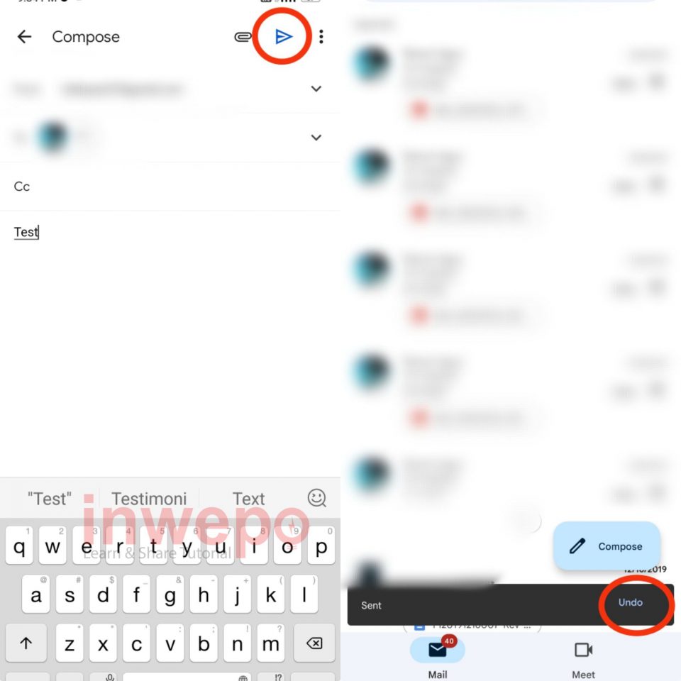 Cara Undo Sent Email di Gmail Android
