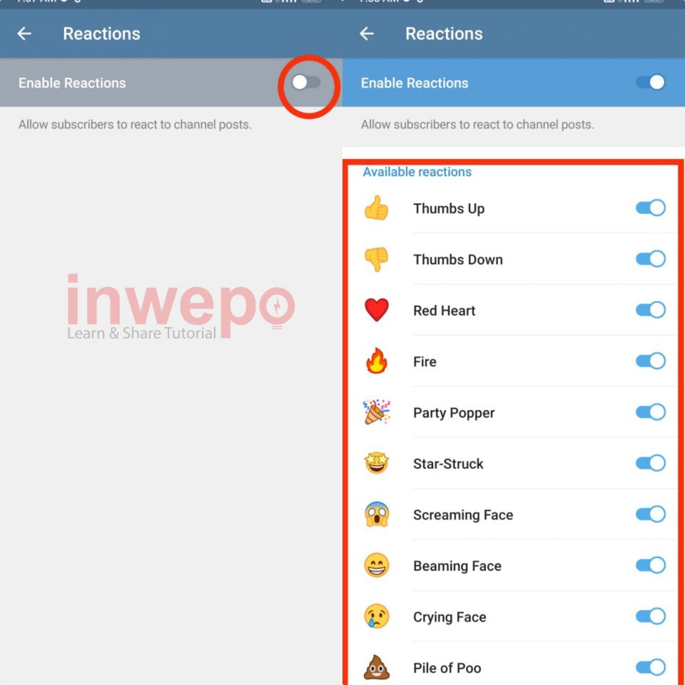 Cara Menggunakan Quick Reaction di Grup dan Channel Telegram