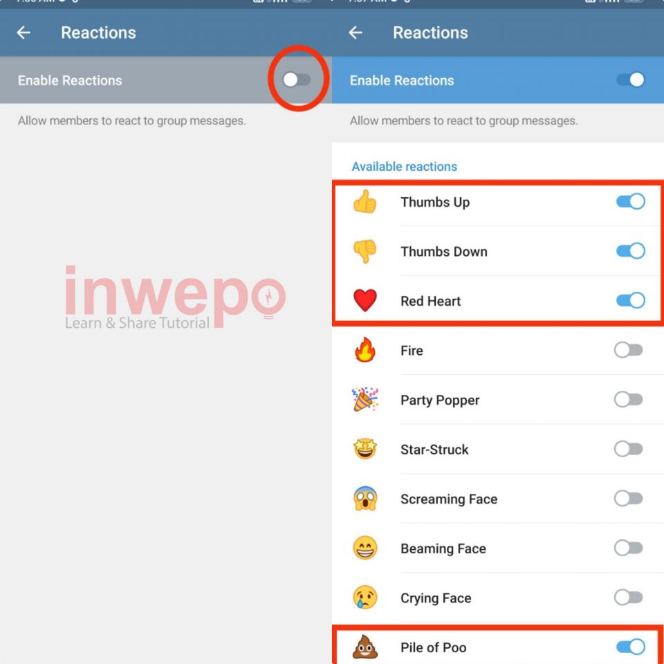 Cara Menggunakan Quick Reaction di Grup dan Channel Telegram