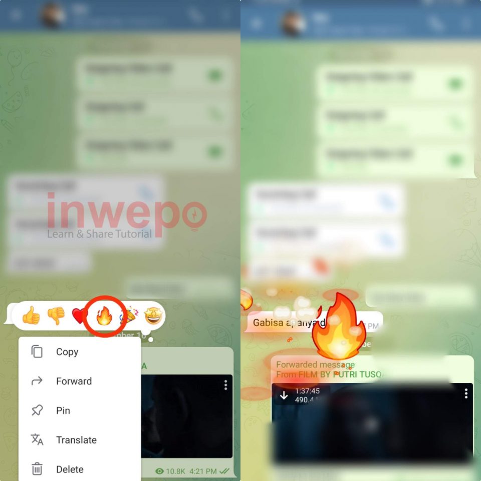 Cara Menggunakan Quick Reaction di Grup dan Channel Telegram