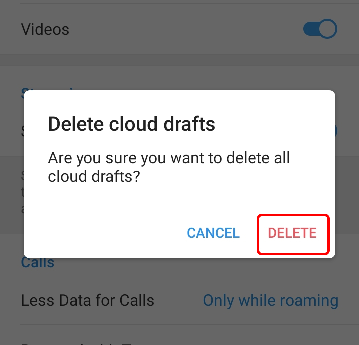Cara Menghapus Semua Draft Chat di Telegram