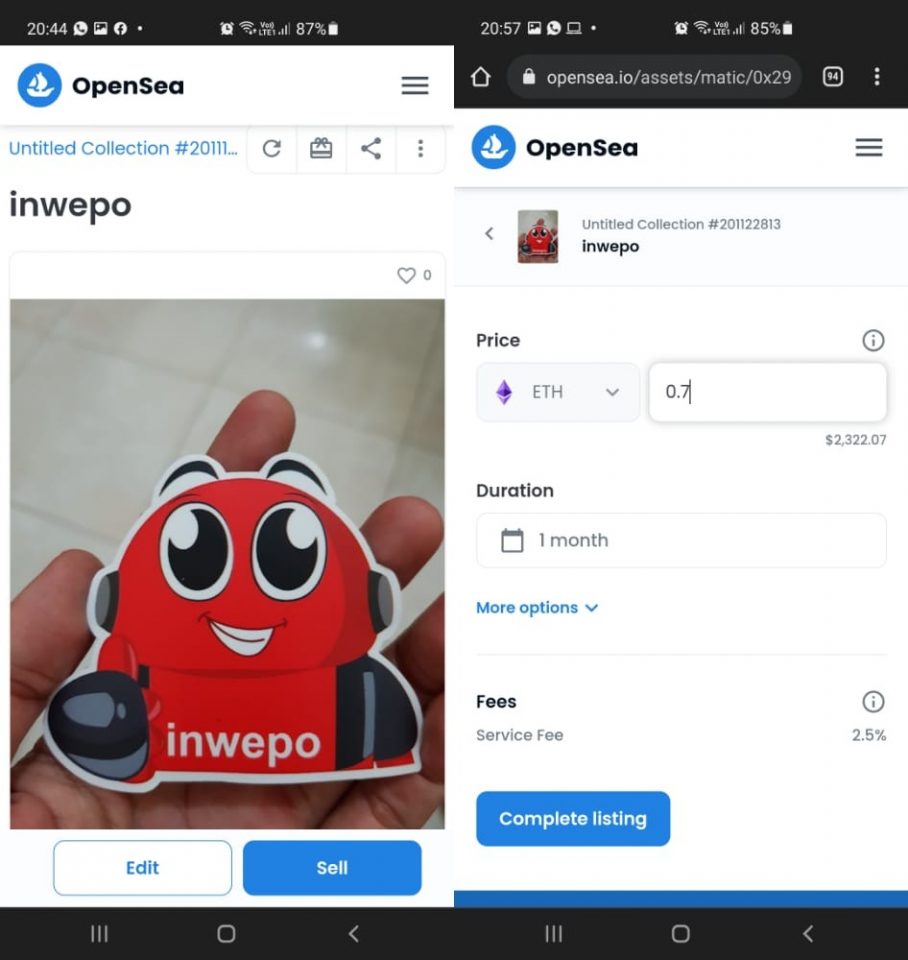 Cara Mudah Menjual Foto di NFT OpenSea 7