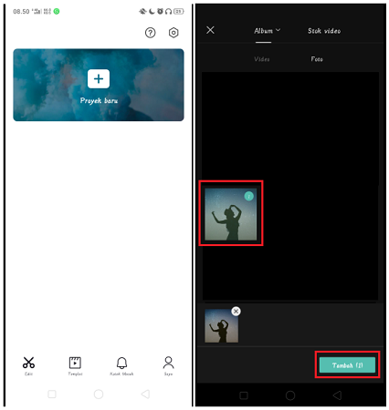 Cara Menambahkan Template di Teks Video CapCut