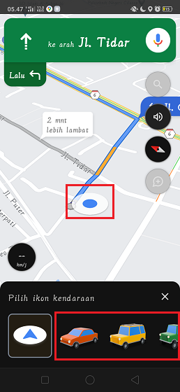 Cara Mengubah Ikon Navigasi Google Map Menjadi Mobil 2