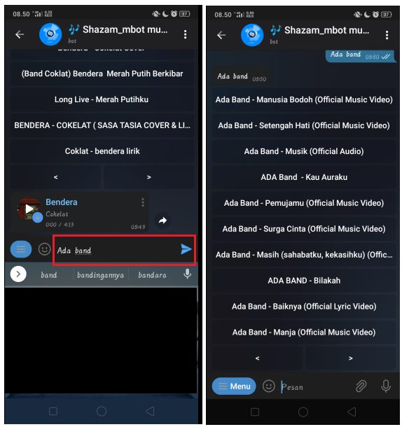 Cara Menggunakan Aplikasi Musik Shazam di Telegram