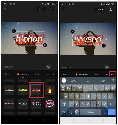 Cara Menambahkan Template di Teks Video CapCut