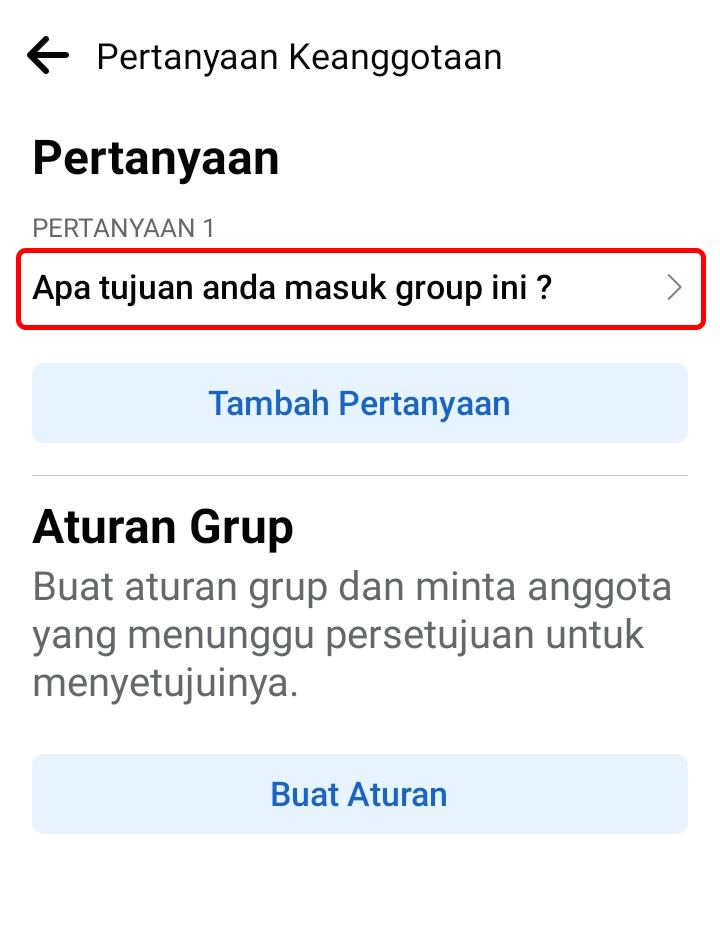 Cara Membuat Pertanyaan Saat Masuk di Grup Facebook