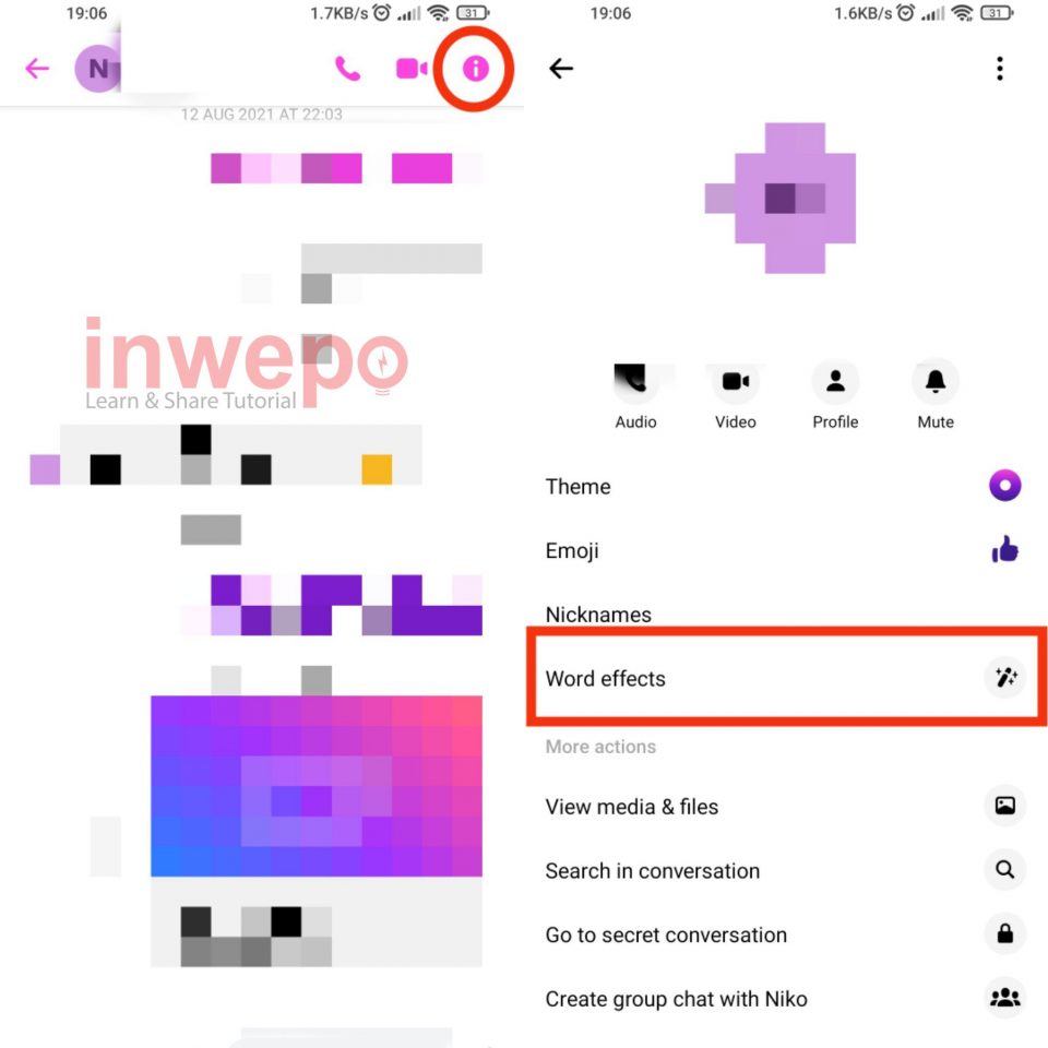 Cara Menggunakan Fitur Word Effect Messenger di Android