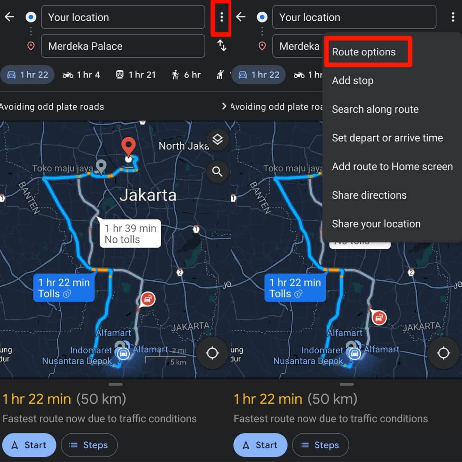 Cara Melihat Jalur Ganjil-Genap Dengan Google Maps