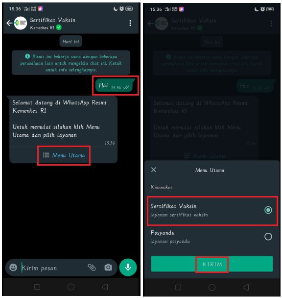 Cara Download Sertifikat Vaksin Lewat WhatsApp