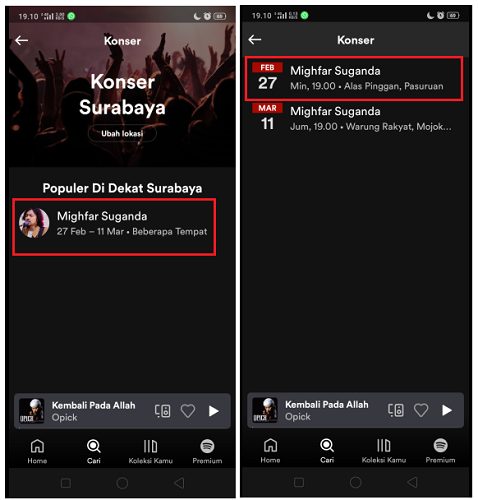 Cara Mengetahui Jadwal Konser Musik Menggunakan Spotify 3