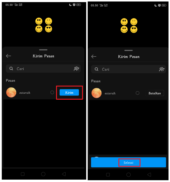 Cara Mengirim Story ke Direct Massage (DM) Instagram 3
