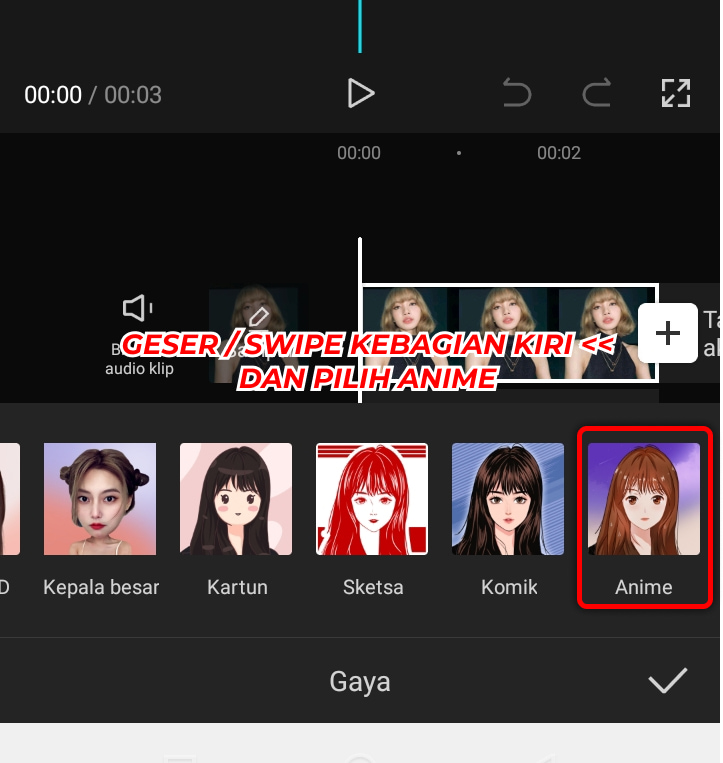 Cara Edit Foto Menjadi Anime di CapCut 6