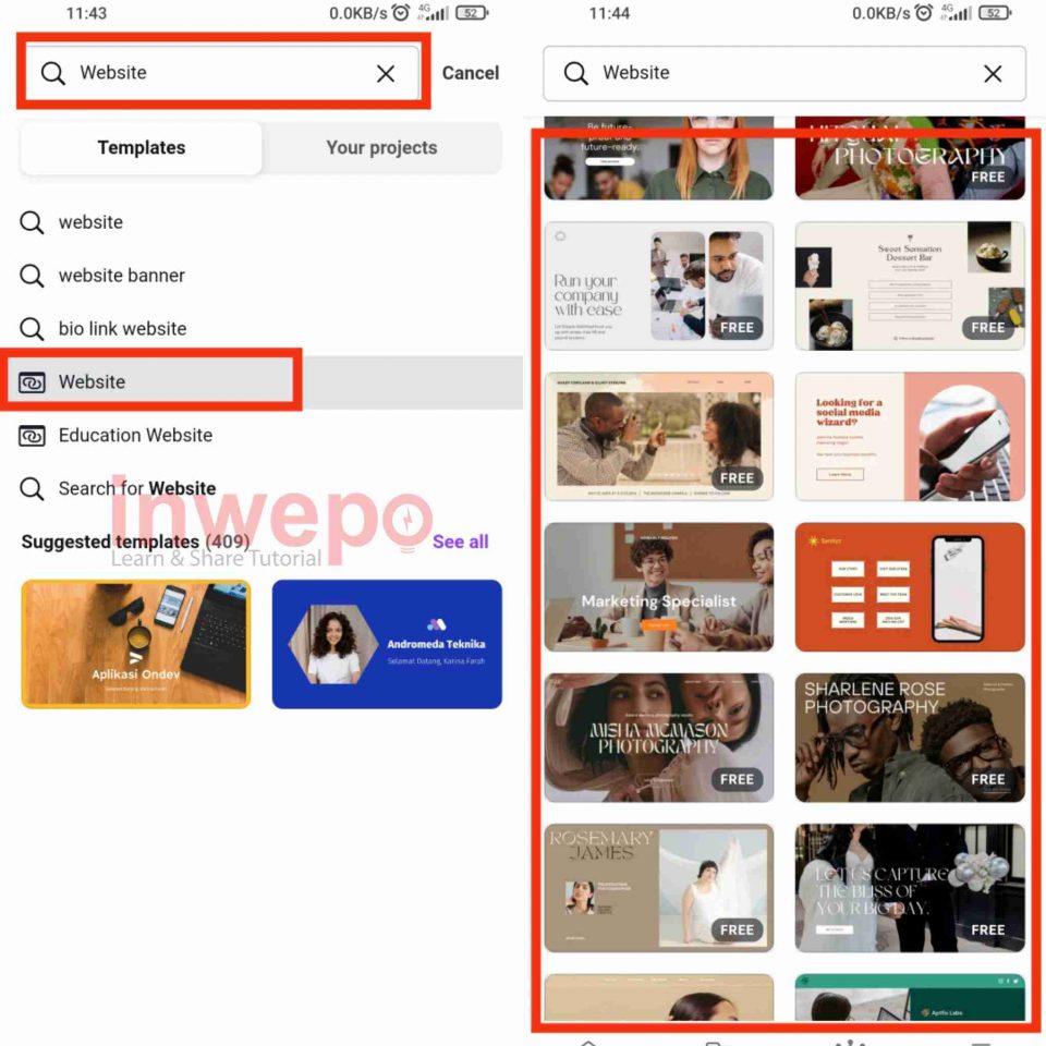Cara Membuat Website Dengan Canva di Android