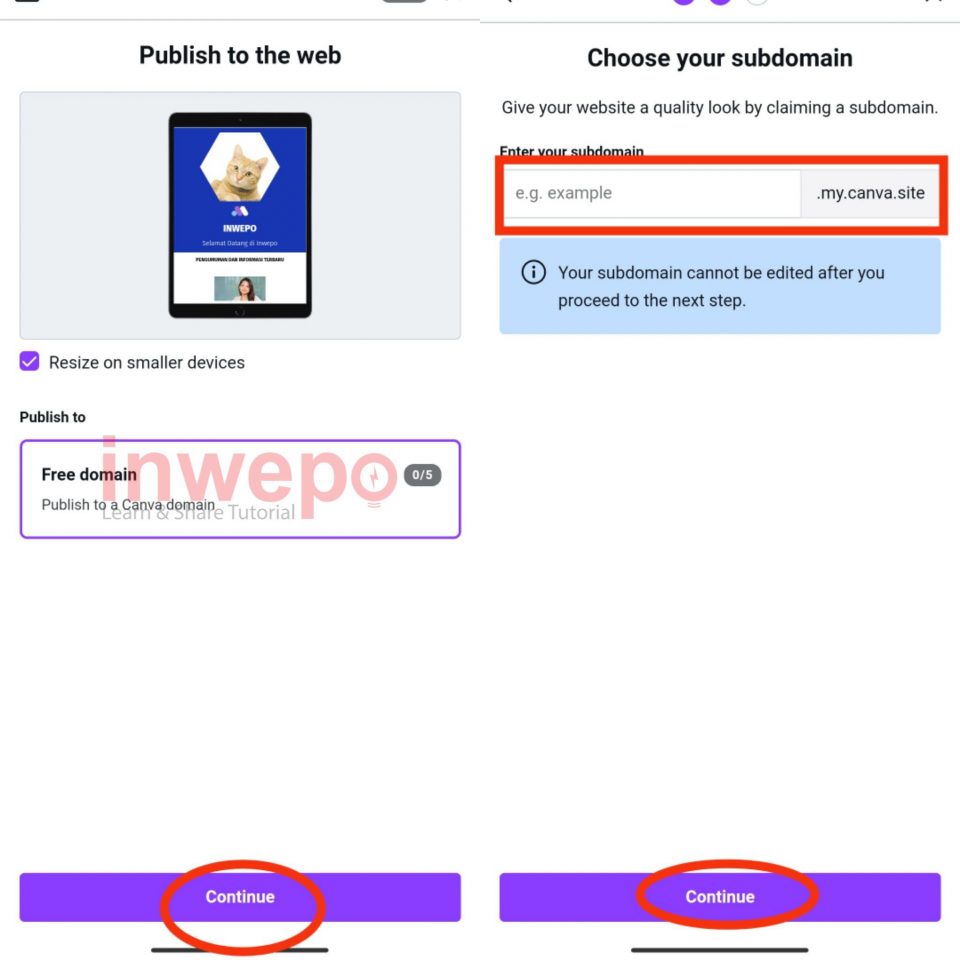 Cara Membuat Website Dengan Canva di Android 5