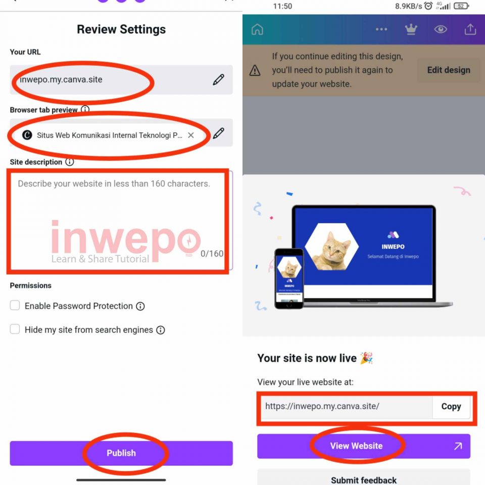 Cara Membuat Website Dengan Canva di Android 6