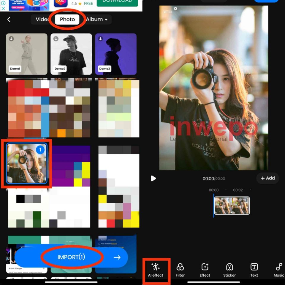 Cara Membuat Photo dengan Latar Belakang Animasi Keren 3