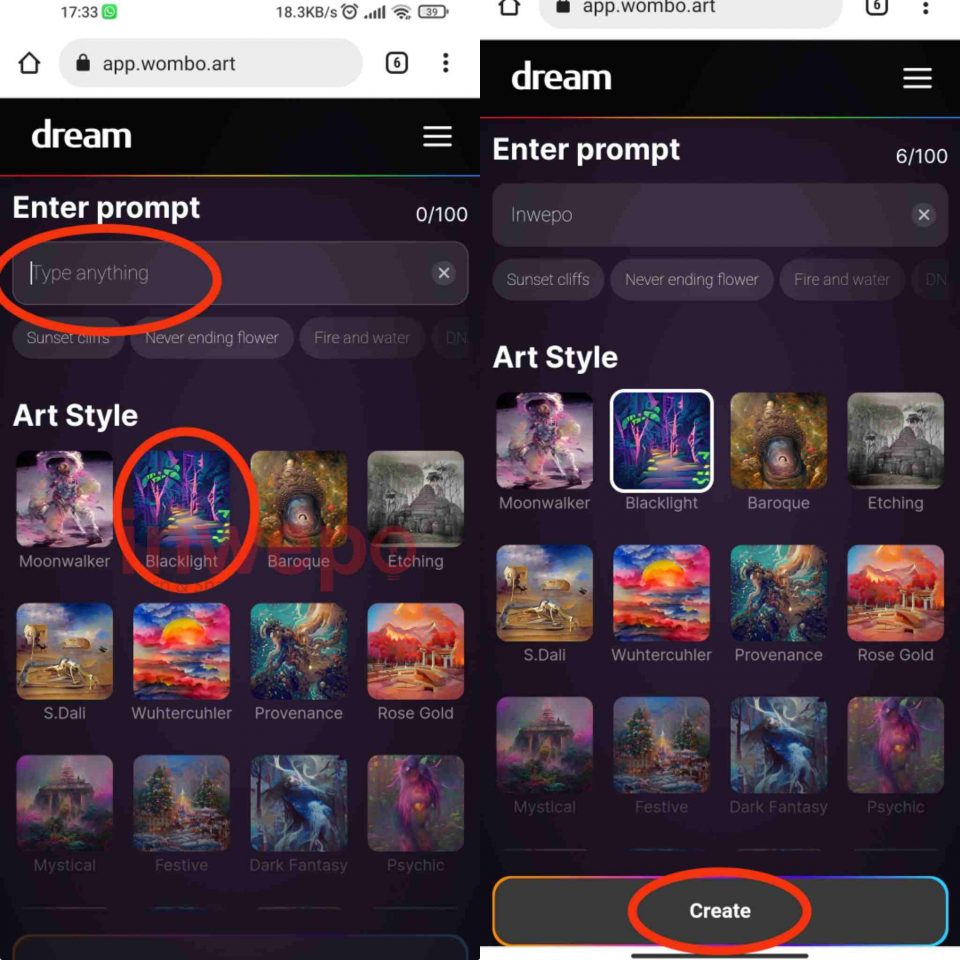 Cara Buat Artwork dari Text Langsung dari Android 2