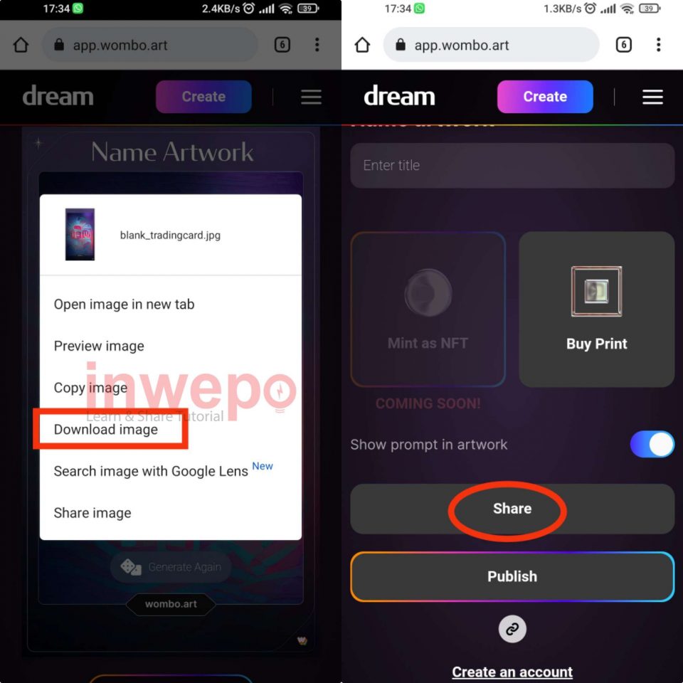 Cara Buat Artwork dari Text Langsung dari Android 4