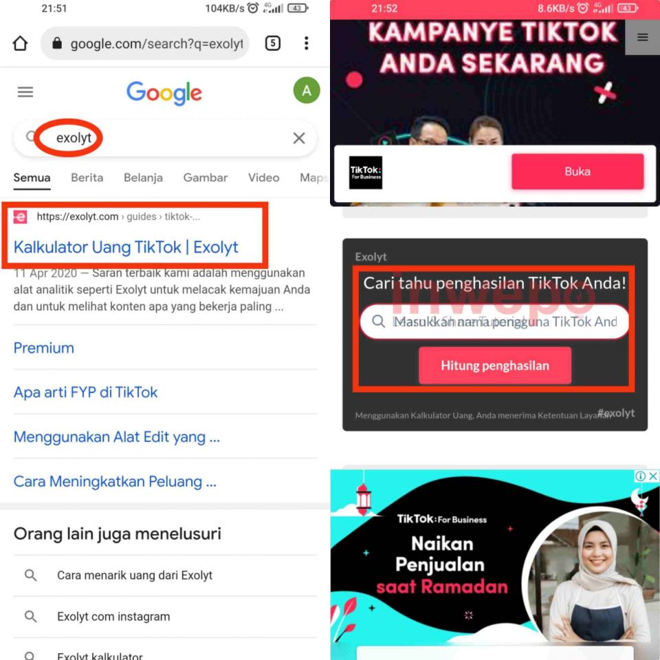 Cara Cek Taksiran Pendapatan TikTok Kamu