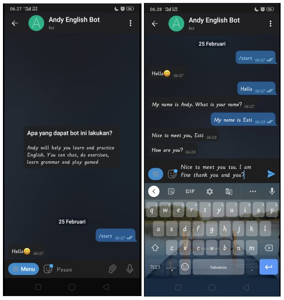 Cara Melakukan Percakapan Bahasa Inggris dengan Bot Telegram 1