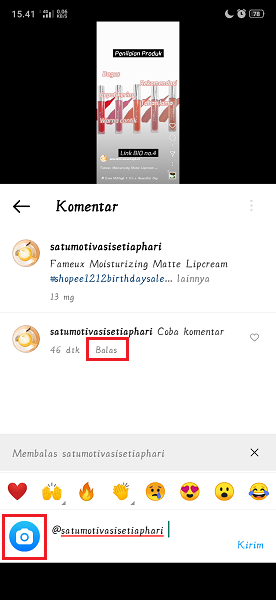 Cara Balas Komentar Reels Instagram dengan Video