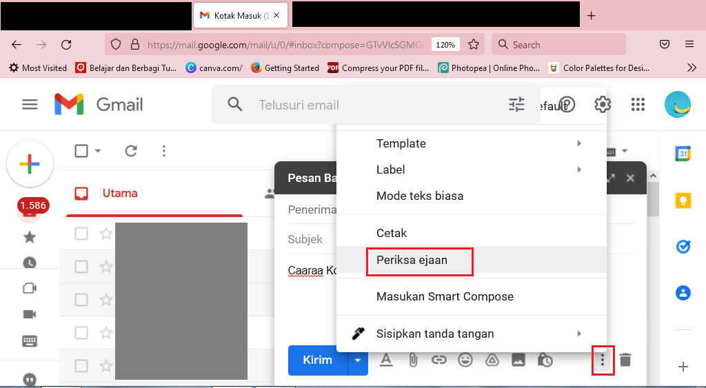 Cara Koreksi Typo Kesalahan Penulisan di Pesan Gmail