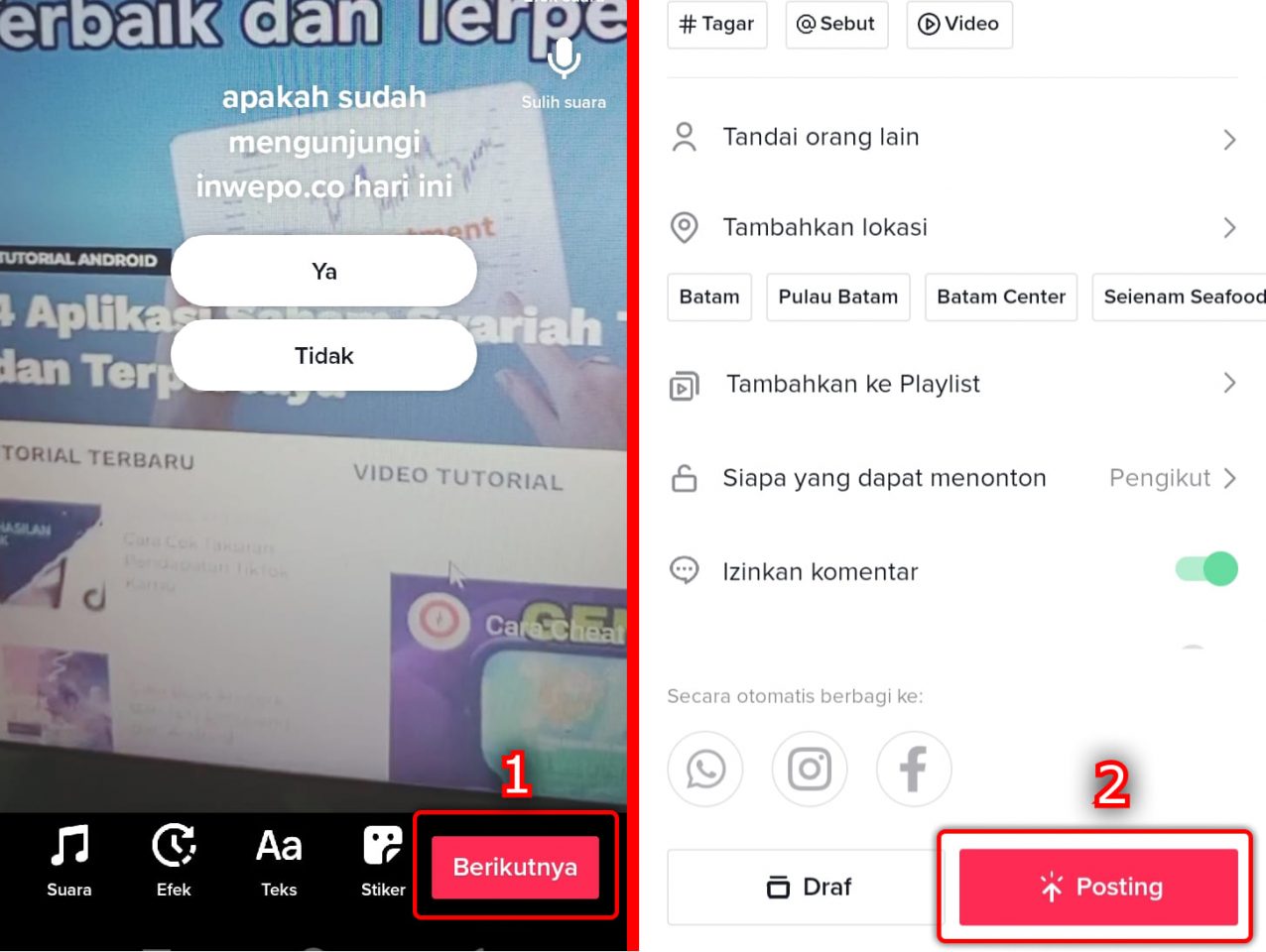 Cara Membuat Polling di Video Tiktok
