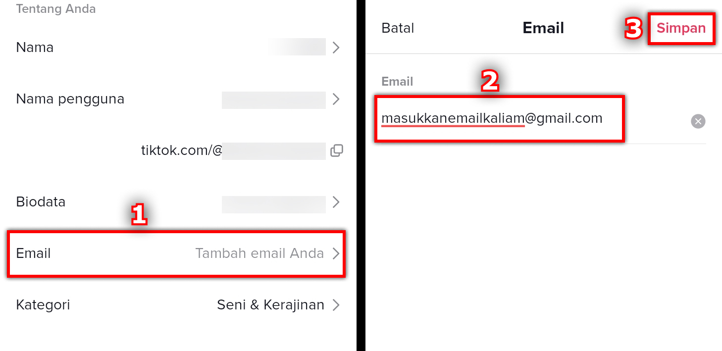 Cara Menambahkan Email di Profil Akun Tiktok