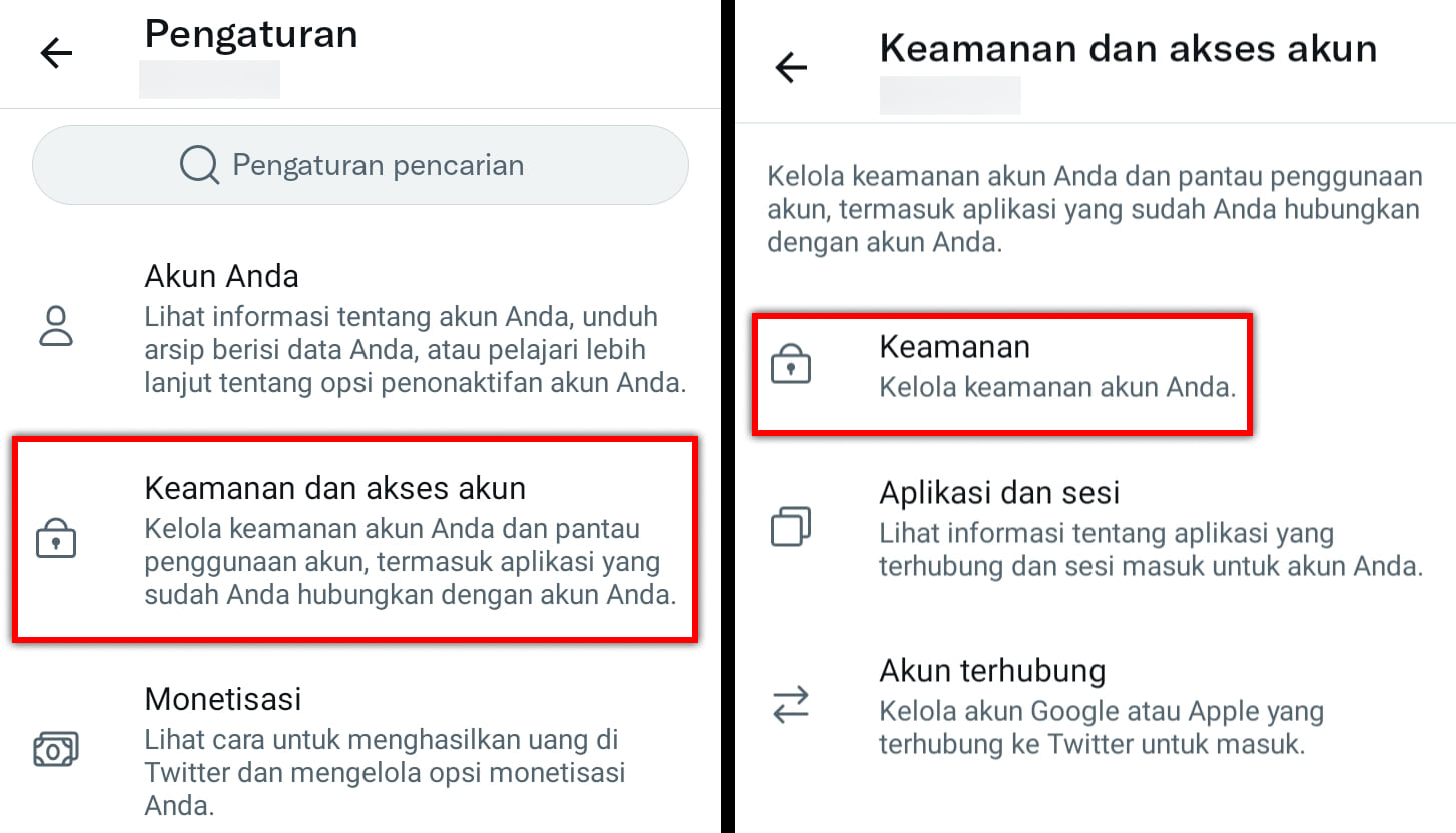 Cara mengaktifkan Verifikasi Dua Langkah di Twitter