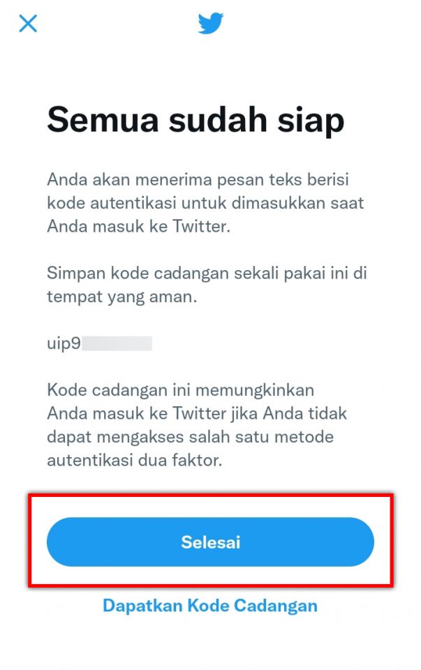 Cara mengaktifkan Verifikasi Dua Langkah di Twitter