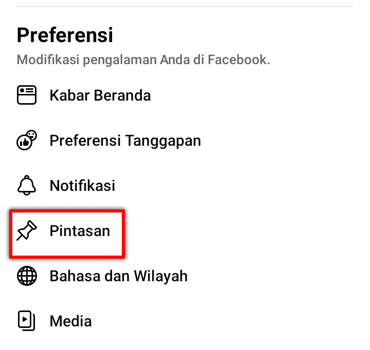 Cara Mengatur Shortcut atau Bilah Pintasan di Facebook