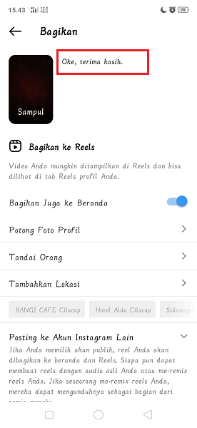 Cara Balas Komentar Reels Instagram dengan Video 4