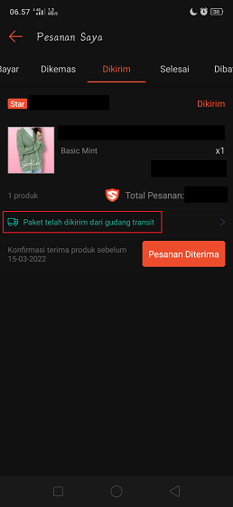 Cara Melihat Perjalanan Paket Shopee 2