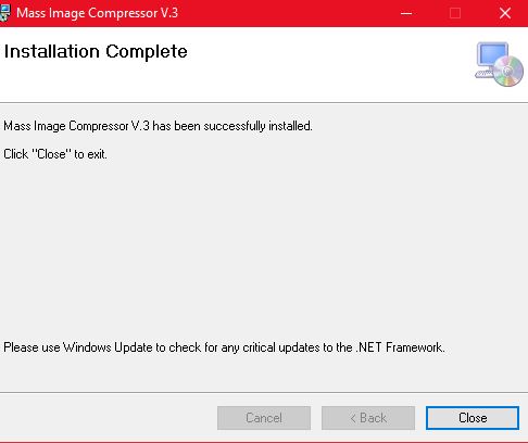 installation completed