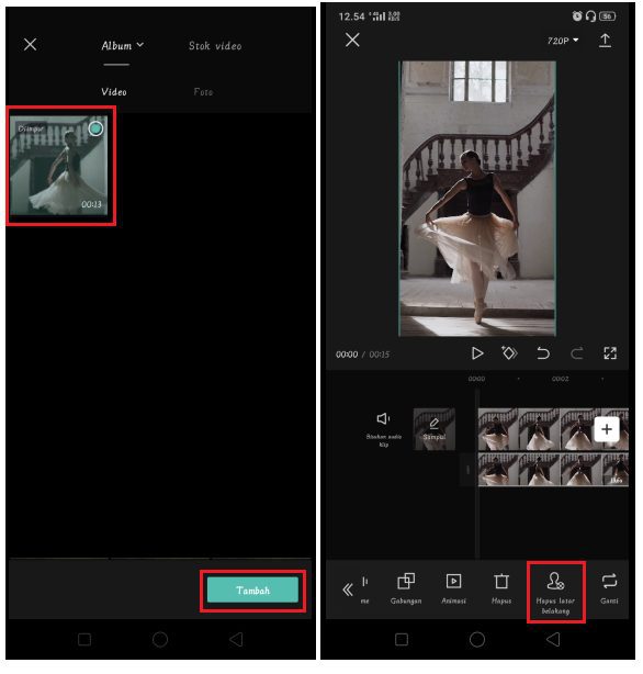 Cara Membuat Teks Dibelakang Objek di Video CapCut