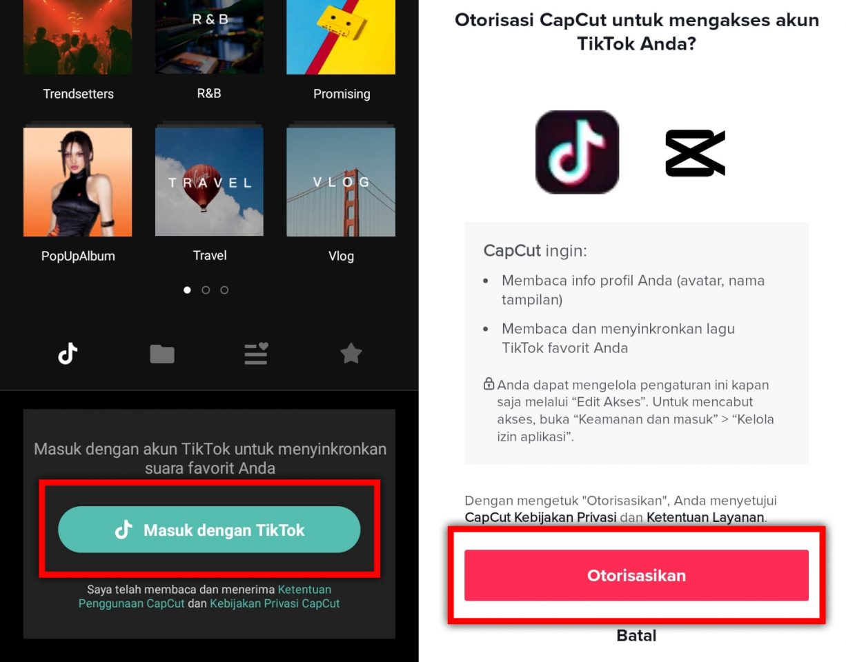 Cara Menggunakan Musik/Audio dari Tiktok di Capcut