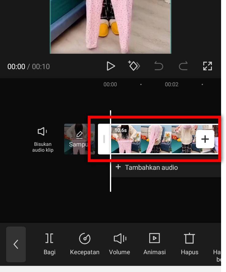 Cara memisahkan audio dari video di capcut