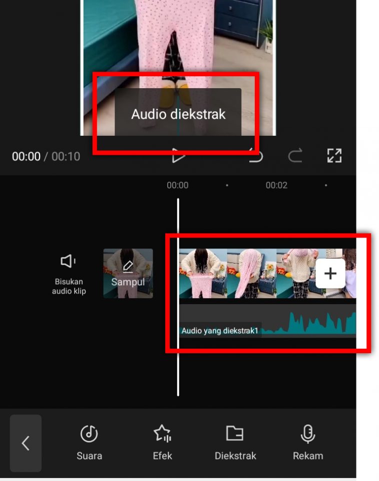 Cara memisahkan audio dari video di capcut