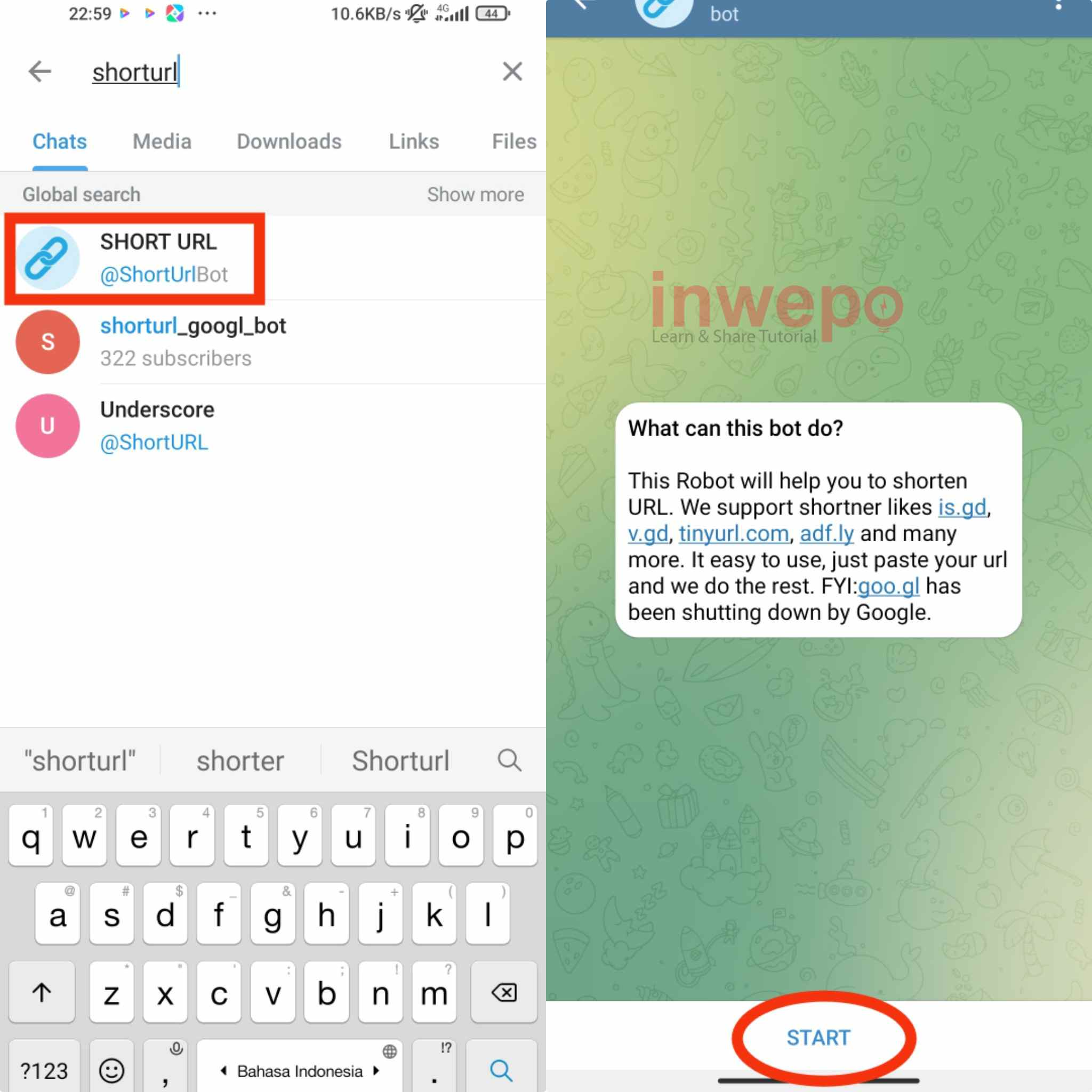 Cara Membuat Short Link dengan Telegram