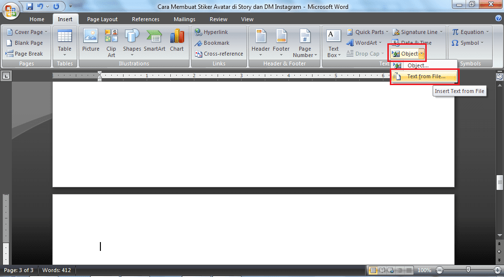 Cara Mudah Menggabungkan Beberapa Dokumen Word Jadi Satu 2